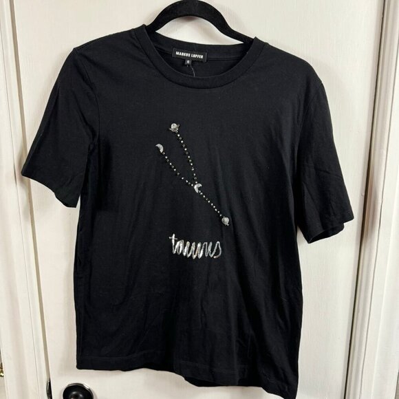 Markus Lupfer zodiac tees Taurus rhinestone embellished. - Picture 1 of 6